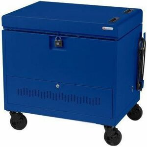 Bretford CUBE Transport Cart with Caddies - TVCT30CAD - 4 Casters - Steel - 34" Width x 23" Depth x 33" Height - Royal Blue - For 30 (Fleet Network)