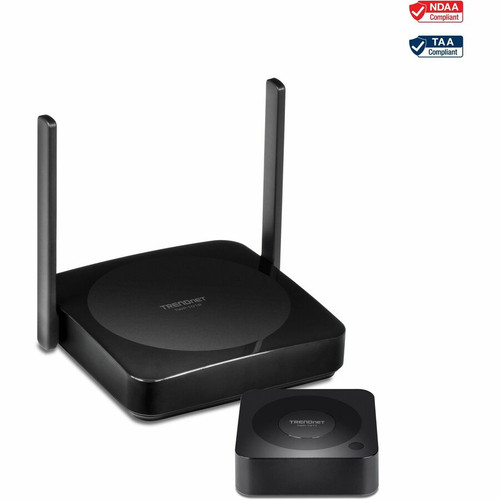 TRENDnet 4K Wireless HDMI Extender Kit w/ Audio Support - 1 Input Device - 1 Output Device - 1 x Network (RJ-45) - 2 x USB - 1 x HDMI (Fleet Network)