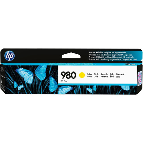 HP 980 (D8J09A) Original Ink Cartridge - Single Pack - Inkjet - 6600 Pages - Yellow - 1 Each (Fleet Network)