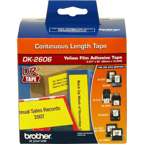 Brother_Continuous_Length_Film_Tape_-_2_716_Width_x_50_ft_Length_-_Direct_Thermal_-_Yellow_-_1_Roll_DK2606