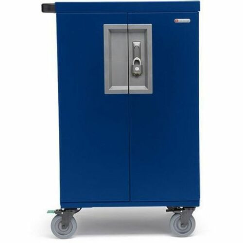Bretford CORE X Cart - 3 Shelf - 4 Casters - Steel - 29.5" Width x 26" Depth x 44.5" Height - Royal Blue - For 36 Devices (Fleet Network)