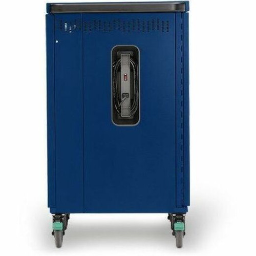 Bretford CORE X Cart - 3 Shelf - 4 Casters - Steel - 29.5" Width x 26" Depth x 44.5" Height - Royal Blue - For 36 Devices (Fleet Network)