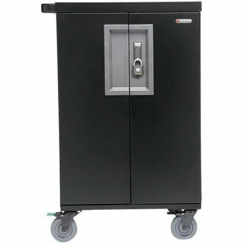 Bretford CORE X Cart - Pre-Wired TCOREX36USBC - 4 Casters - Steel - 29.5" Width x 26" Depth x 44.5" Height - Charcoal - For 36 Devices (Fleet Network)