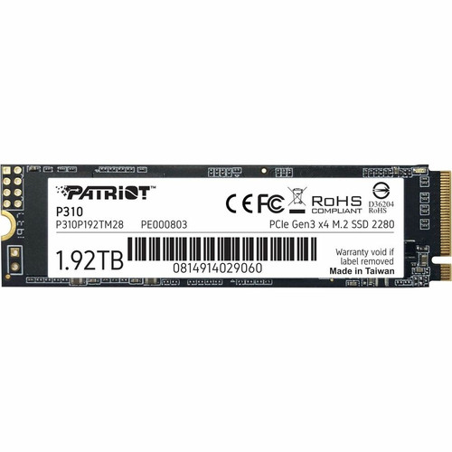 Patriot Memory P310 1.92 TB Solid State Drive - M.2 2280 Internal - PCI Express NVMe (PCI Express NVMe 3.0 x4) - All-in-One PC Device (Fleet Network)