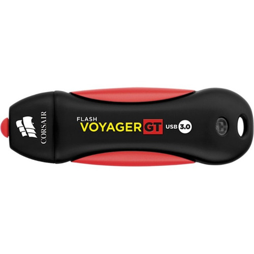 Corsair Flash Voyager GT USB 3.0 512GB Flash Drive - 512 GB - USB 3.0 Type A - 390 MB/s Read Speed - 240 MB/s Write Speed - Black, Red (CMFVYGT3C-512GB)