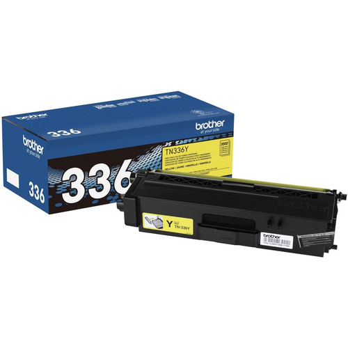 Brother TN336Y Original Toner Cartridge - Laser - High Yield - 3500 Pages - Yellow - 1 Each (Fleet Network)