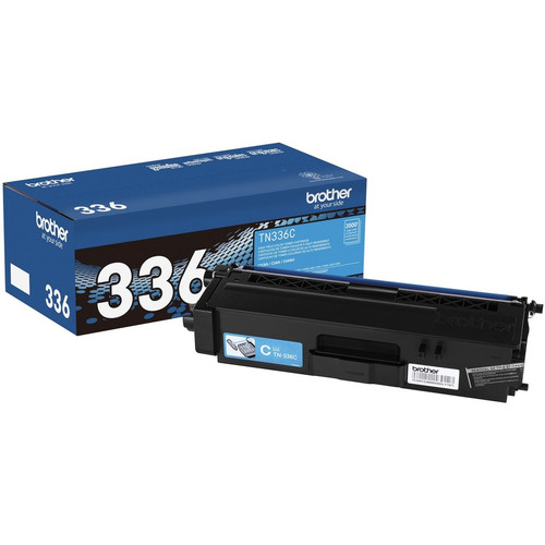 Brother TN336C Toner Cartridge - Laser - High Yield - 3500 Pages - Cyan - 1 Each (Fleet Network)