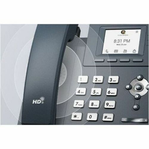 Yealink MP52-E2-TEAMS Microsoft Teams IP Phone - Corded VoIP - 2. 4" Screen - 2x RJ-45 with PoE - Wall Mountable - Classic Gray