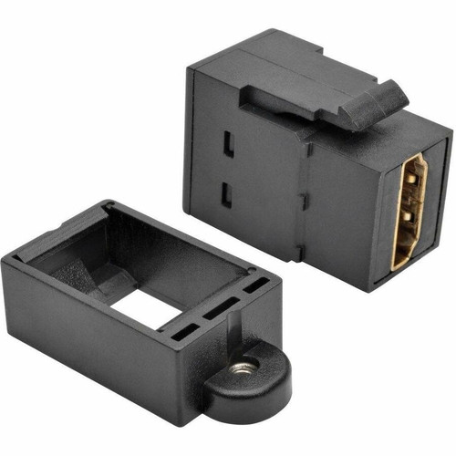 Tripp Lite HDMI Coupler Keystone Panel Mount F/F Black - 1 x HDMI Digital Audio/Video Female - 1 x HDMI Digital Audio/Video Female - - (Fleet Network)