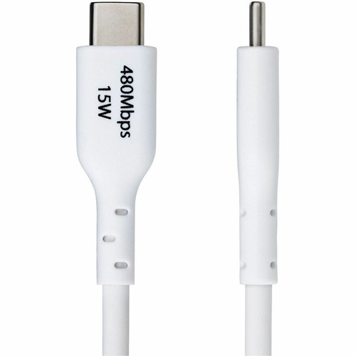 StarTech.com USB-A To C Charging And Sync Cable 1.8 M 6 Ft 2.0 TPE Jacket White Charge USB-C Cord USB2AC6FWHE