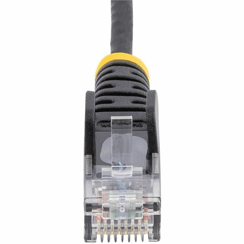 StarTech. com N6PAT50BLKS Slim CAT6 Ethernet Cable - 50ft Black - Snagless RJ45 - UTP - LSZH - 28AWG Bare Copper - PoE++