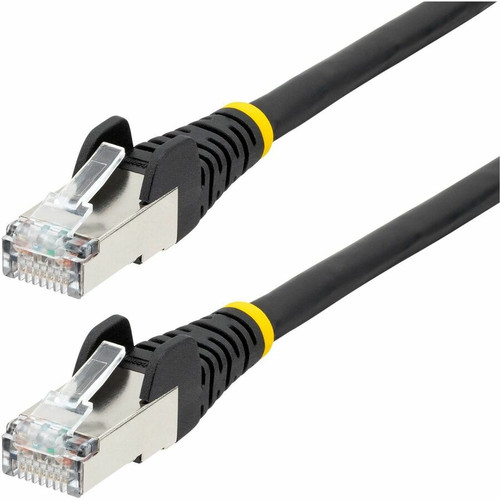 StarTech.com 50ft Black CAT6a Ethernet Cable, Snagless RJ45, 10G, 100W PoE, S/FTP, LSZH, 27AWG Pure Copper, 500MHz, Shielded Network - (Fleet Network)