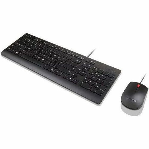 Lenovo 4X31R64400 Essential Wired Combo - Black US English Keyboard & Mouse - Membrane Keyboard with Copilot Key - Full-Size Numeric Keypad