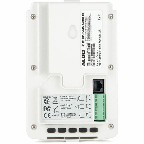 Algo 8180-IC IP Audio Alerter - Wall Mountable PoE Speaker for Paging - Emergency - Loud Ringing