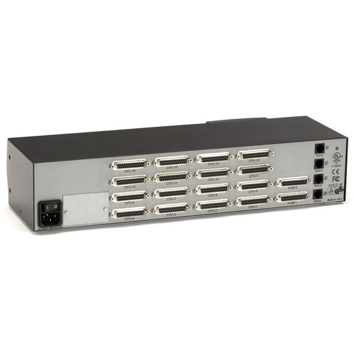 Black Box ServSwitch 16-Port KVM switch - 16 Computer(s) - VGA, SVGA, XGA - 1600 x 1280 - Management Port - 2U - Rack-mountable (Fleet Network)