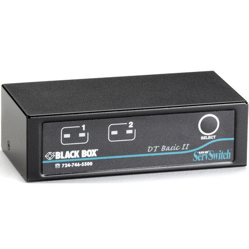 Black Box ServSwitch DT Basic II Kit, 2-Port - 2 Computer(s) - 1 Local User(s) - 1920 x 1440 - 6 x PS/2 Port - 3 x VGA - Desktop (Fleet Network)