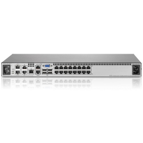 HPE AF621A 2 x 1Ex16 KVM IP Console Switch G2 - 16 Computers - 1 Local & 2 Remote Users - 1600 x 1200 - Rack-Mountable