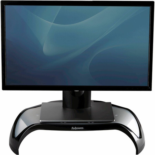 Fellowes 8020101 Smart Suites Corner Monitor Riser - Up to 21" Screens - Height Adjustable - Black/Gray - 40 lb Capacity