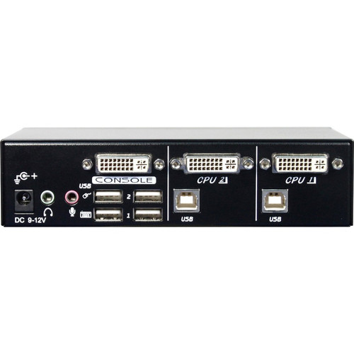 Black Box KV9632A ServSwitch DT DVI 2-Port KVM Switch with Bidirectional Audio - 1920 x 1200 WUXGA - USB - Desktop Form Factor