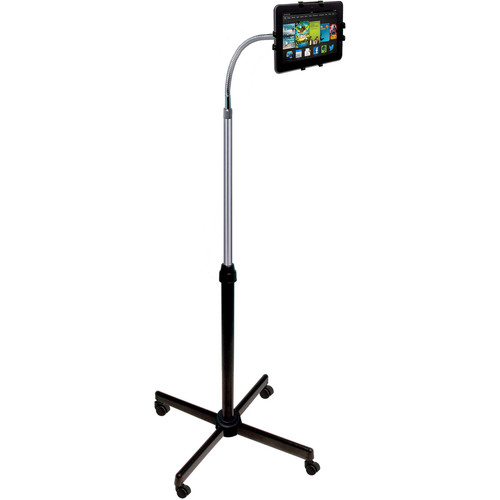 CTA Digital PAD-UAFS Universal Height-Adjustable Gooseneck Floor Stand for Tablets - 9. 7" to 10. 1" Screens - 42"-55. 2" Height - ABS/Steel