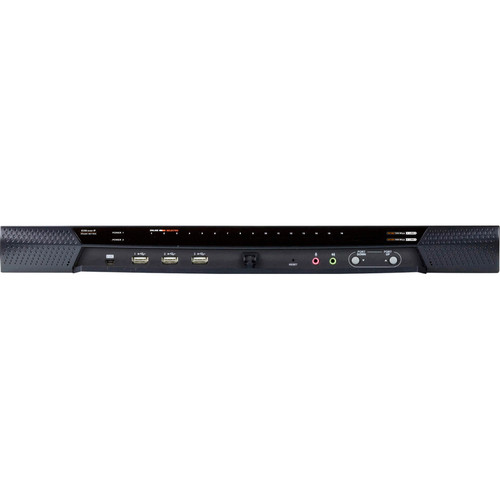 Aten KN1116VA KVM Over IP Switch - 16 Ports - 1920 x 1200 - 1U Rack/Desktop - 22 RJ-45 - 6 USB - 2 PS/2