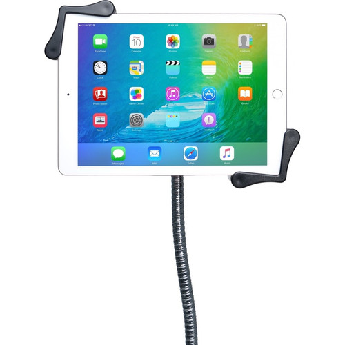 CTA Digital PAD-TSBU Pedestal Stand with Roll Holder for 7-13" Tablets - Adjustable Gooseneck - 360° Rotation - Weighted Base