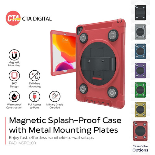 CTA Digital Rugged Carrying Case for 10.2" (259.08 mm) to 10.5" (266.70 mm) Apple iPad Pro, iPad Air (3rd Generation), iPad (7th iPad (Fleet Network)