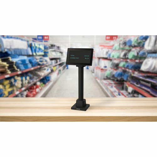 Epson A61CH62111 DM-D70 (111) USB Customer Display - 7" Black Pole Display with USB Connectivity