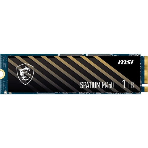 MSI SPATIUM M450 1 TB Solid State Drive - M.2 2280 Internal - PCI Express NVMe (PCI Express NVMe 4.0 x4) - Desktop PC, Notebook Device (SM450N1TB)