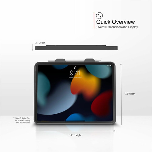 Tablet Carrying Case For 10.2 Inch iPad With Integrated Kickstand Scratch Drop And Bump Resistant Protection Digital Impact CTA PAD-TKSC10