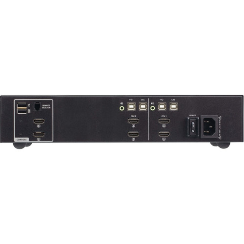 Aten CS1142H4C 2-Port USB HDMI Dual Display Secure KVM Switch - PSD PP v4. 0 Compliant - 3840 x 2160 - Rack-Mountable