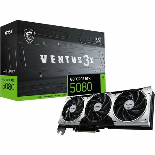 MSI NVIDIA GeForce RTX 5080 Graphic Card - 16 GB GDDR7 - 7680 x 4320 - 2.66 GHz Boost Clock - 256 bit Bus Width - PCI Express 5.0 - - (Fleet Network)