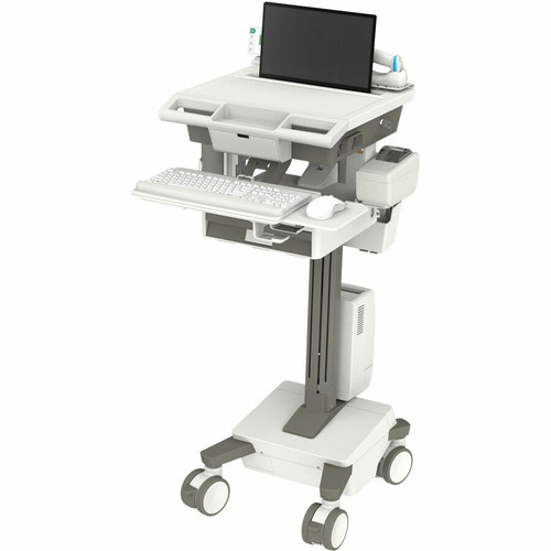 Ergotron M021-0101-100000-1-0 Mosaic Laptop Cart - Medical Mobile Workstation with 43 lb Load Capacity - 15. 6" Screen Support - 4 Locking Casters