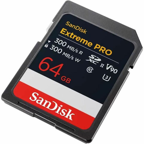 SanDisk SDSDXDM-064G-GN4IN Extreme PRO 64GB SDXC UHS-II (U3) V90 - 300 MB/s Read/Write