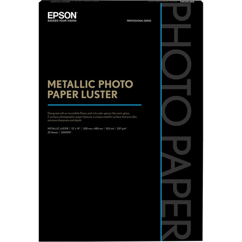 Epson Photo Paper - 13" x 19" - Metallic, Luster - 25 Sheet (Fleet Network)