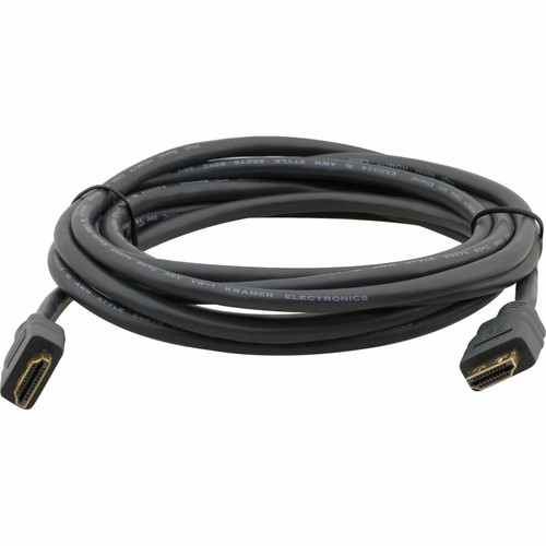 Kramer Flexible High-Speed HDMI Cable with Ethernet - 2 ft HDMI A/V Cable for Audio/Video Device - First End: 1 x HDMI Digital - Male (Fleet Network)
