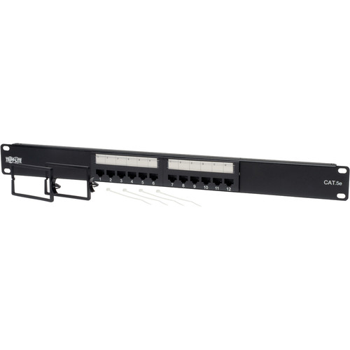Tripp Lite 12 Port Cat5e Rackmount 110 Punch Patch Panel TAA RJ-45 Cat5 X N052-012