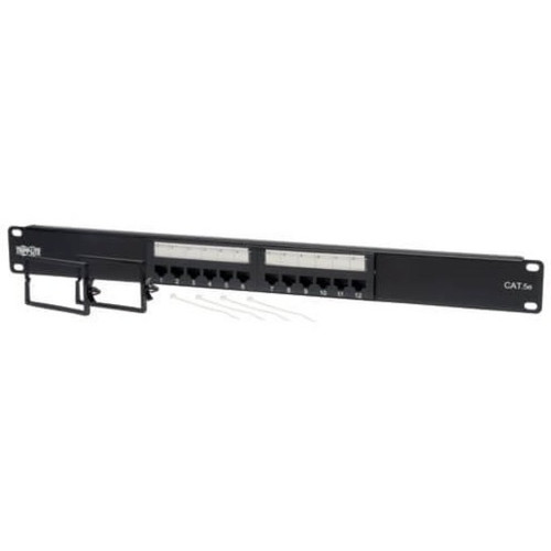 Tripp Lite 12 Port Cat5e Rackmount 110 Punch Patch Panel TAA RJ-45 Cat5 X N052-012