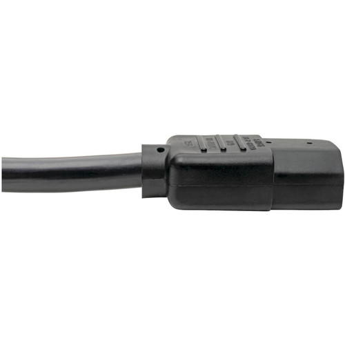 Tripp Lite by Eaton P007-012 Tripp Lite Heavy-Duty Computer Power Cord - 12ft 14AWG 15A 125V AC (NEMA 5-15P to IEC-320-C13) Black