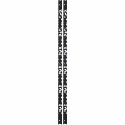 Tripp Lite by Eaton SRVRTBARSGL Single-Width Vertical Cable Management Bars - 42U Rack Mount - Black
