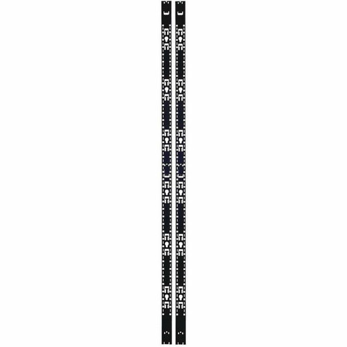 Tripp Lite by Eaton SRVRTBARSGL Single-Width Vertical Cable Management Bars - 42U Rack Mount - Black