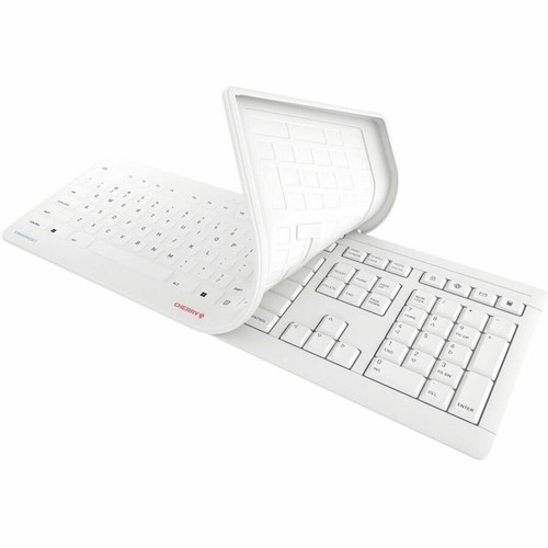 CHERRY STREAM PROTECT Keyboard Wireless - Wireless Connectivity - RF - 32.81 ft (10000 mm) - 2.40 GHz - USB Type A Interface - Hot - 7 (Fleet Network)
