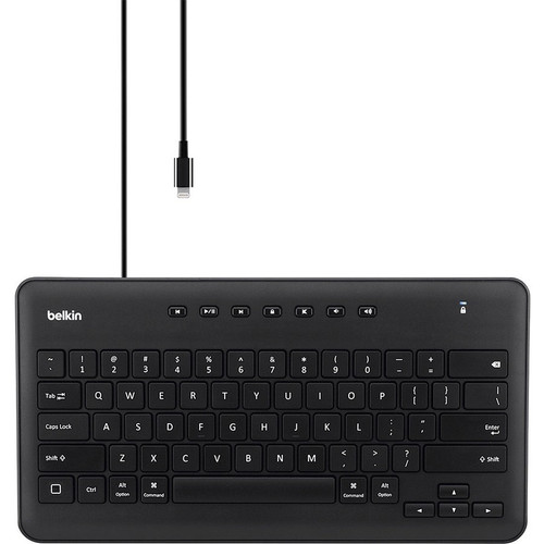 Belkin Secure Wired Keyboard for iPad with Lightning Connector - Cable Connectivity - Lightning Interface - English (US) - Compatible (Fleet Network)