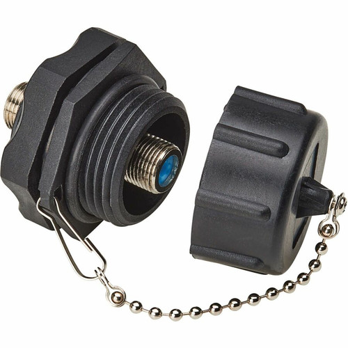 Tripp Lite series Rigid Industrial F-Type Adapter (M/F) - IP68, Black - 1 x F-Type - Male - 1 x F-Type - Female - Nickel Connector - - (A200-FF-IND)