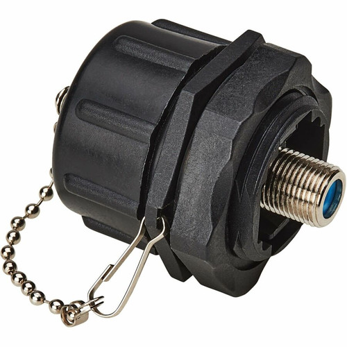 Tripp Lite series Rigid Industrial F-Type Adapter (M/F) - IP68, Black - 1 x F-Type - Male - 1 x F-Type - Female - Nickel Connector - - (A200-FF-IND)