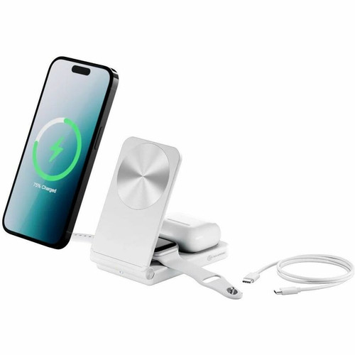 Alogic YOGA 3-in-1 Wireless Charging Stand - For Earbud, AirPod, Smartwatch, Smartphone - 9 V DC, 12 V DC Input - Input connectors: - (Fleet Network)