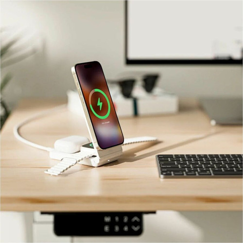 Alogic YOGA 3-in-1 Wireless Charging Stand - For Earbud, AirPod, Smartwatch, Smartphone - 9 V DC, 12 V DC Input - Input connectors: - (A31FWCWH)