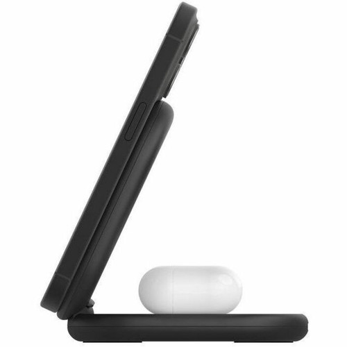 Belkin BoostCharge 2-in-1 Magnetic Foldable Wireless Charger with Qi2 15W - For Qi2-enabled Device, iPhone, AirPod - Input connectors: (WIZ028ttBK)