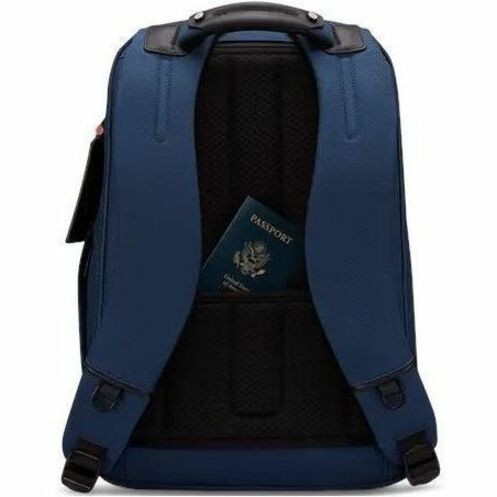 Lenovo Executive Carrying Case (Backpack) for 16" Notebook - Navy - Polyethylene Terephthalate (PET) Body - Polyester, Leather - Plush (4X41P80268)
