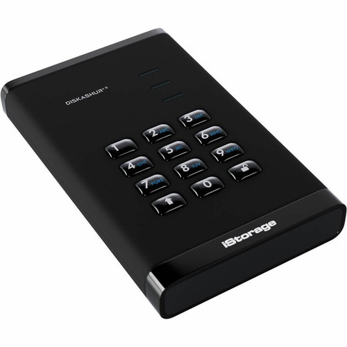 iStorage diskAshur3 1 TB Portable Solid State Drive - 2.5" External - Black  - Printer, Scanner, Camera Device Supported - USB 3.2 1) (IS-DA3-256-SSD-1000-B)
